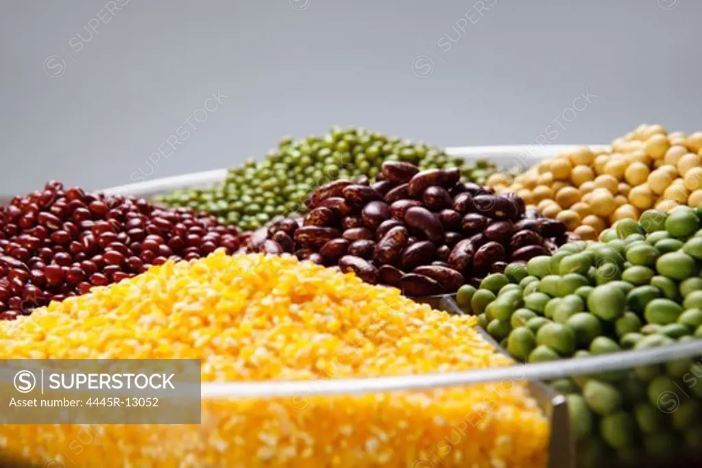Corn,mung bean,soybean,green bean,red bean and kidney bean