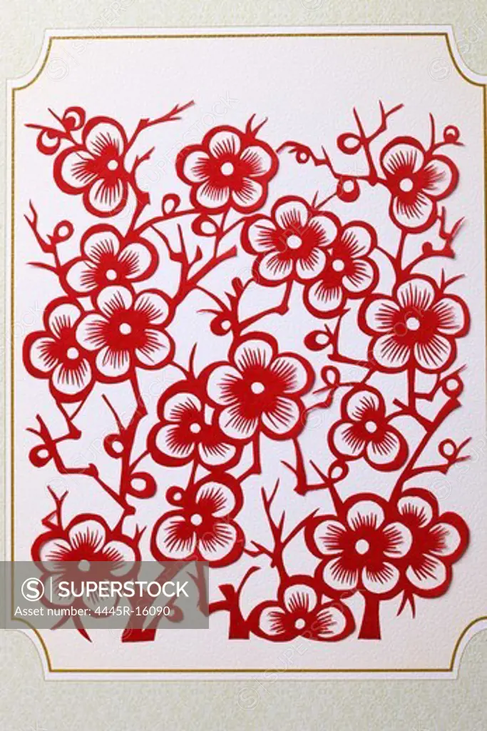 Paper-cutting of flower