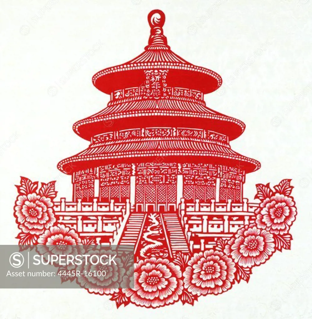 Paper-cutting of Temple of Heaven