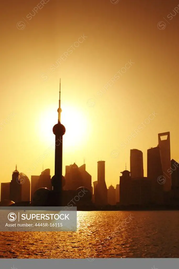 Scenery of city buildings in Shanghai,China