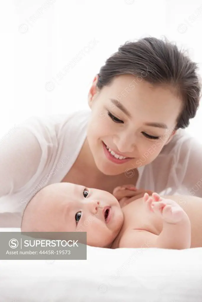Happy mother and child