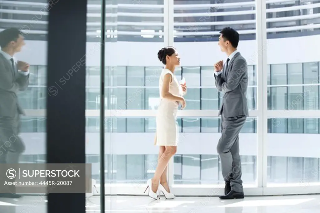 Business people in conversation