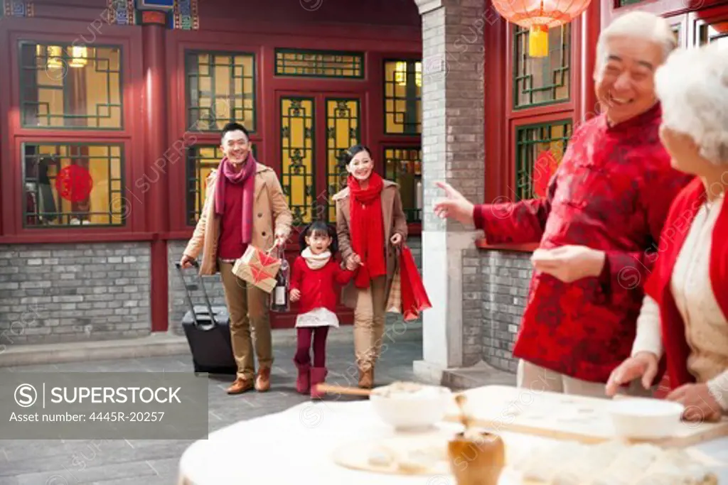 Oriental family New Year