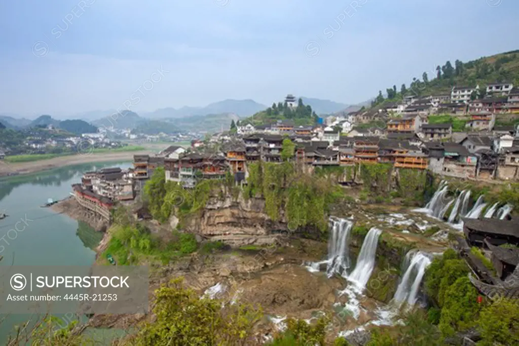 Hibiscus Town , Hunan Province, building scenery