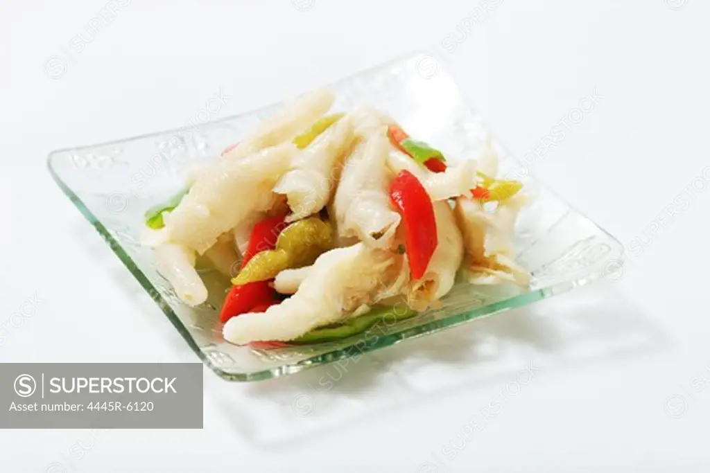 Chicken with pickled peppers