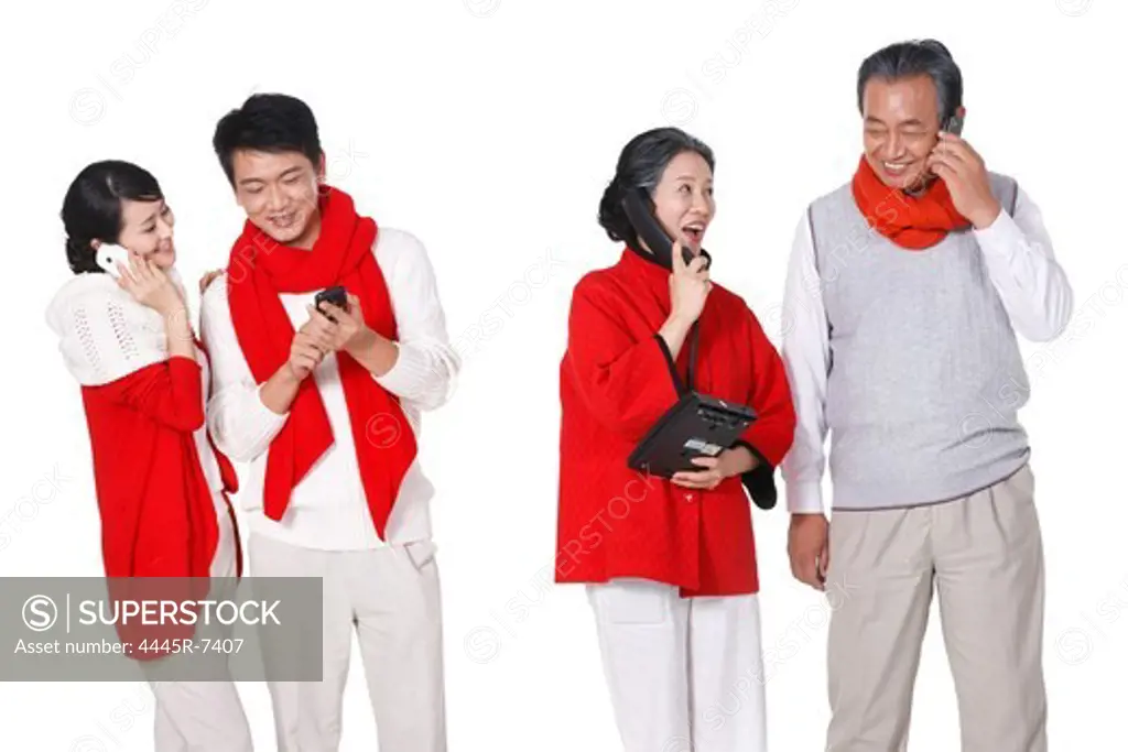 Family celebrating Chinese New Year