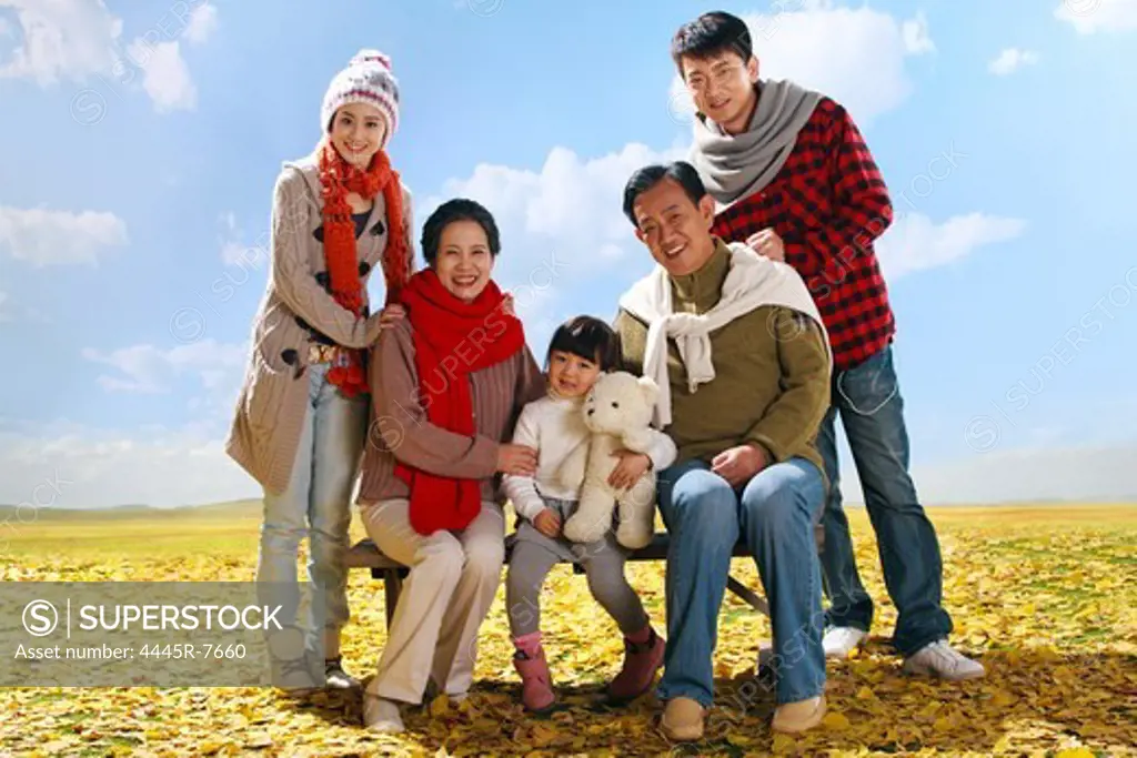 Family in autumn