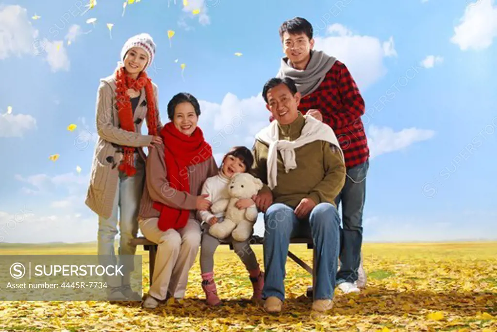 Family in autumn