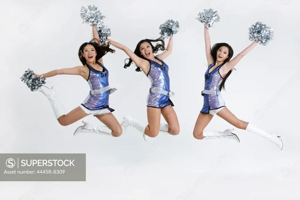 Group of young women cheerleaders
