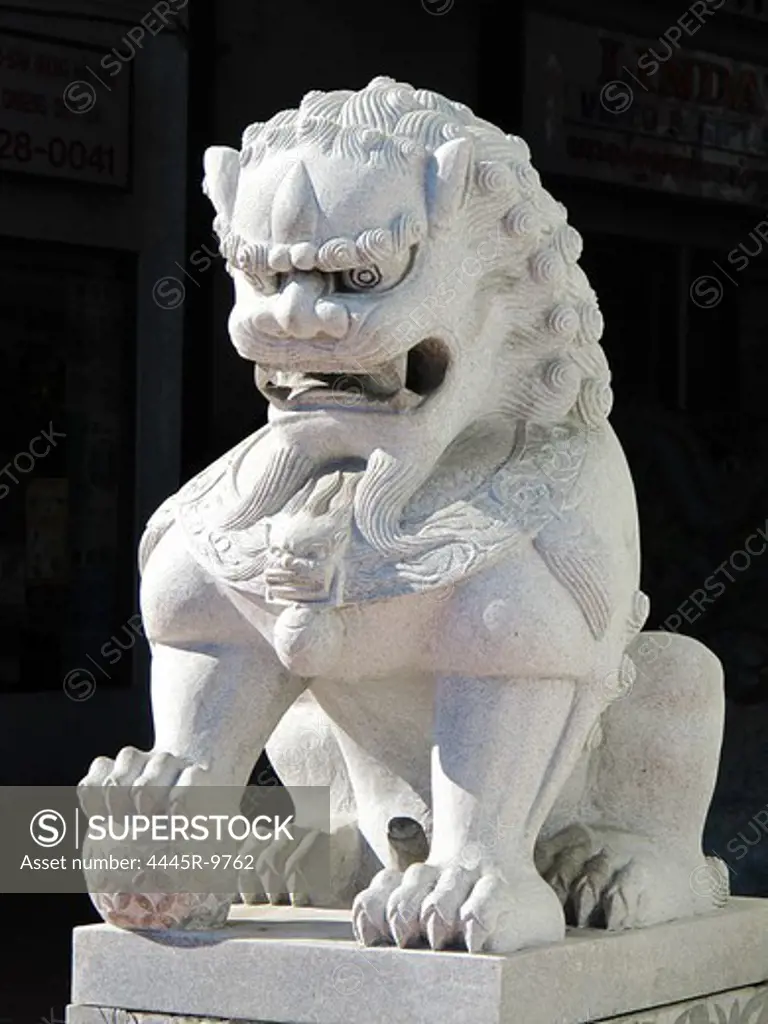Sculpture of stone lion