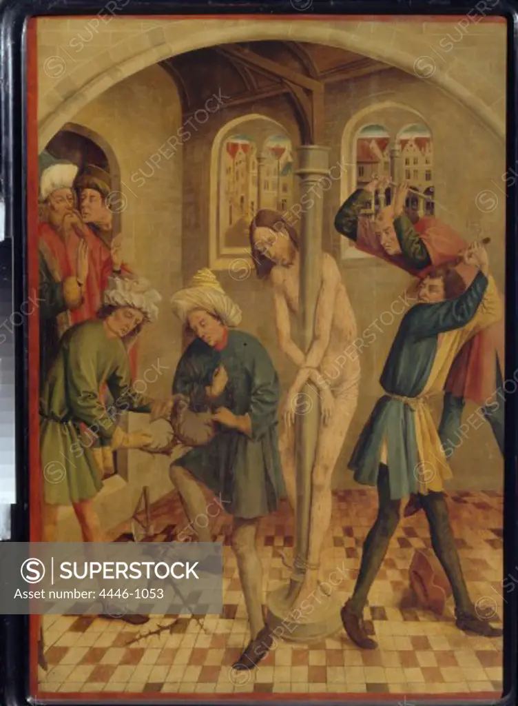 KERBEKE Johann(1410-1491) The Flagellation Of Christ Tempera on wood 93x65 State Pushkin Museum of Fane Arts Moscow