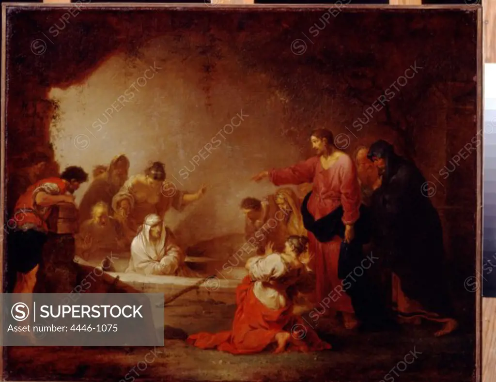 ZICK Januarius(1730-1797) The Raising Of Lazarus 1783 Oil on canvas 56x71 State Pushkin Museum of Fane Artrs Moscow