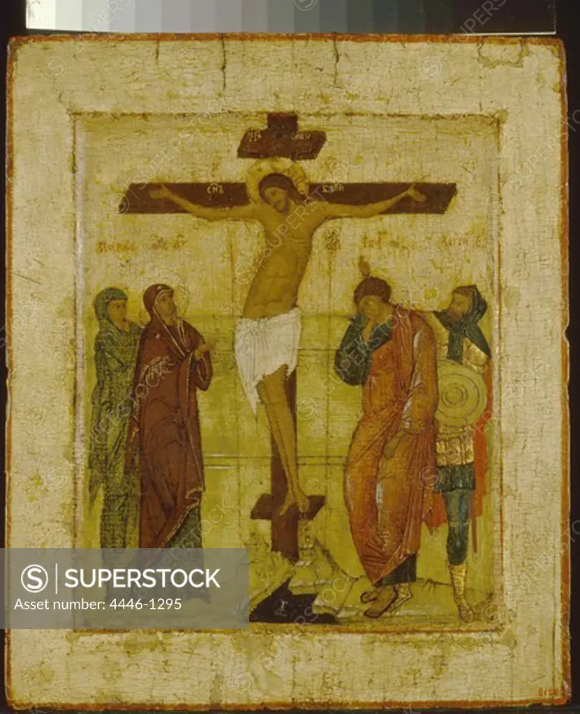 Russia, Sankt Petersburg, State Russian Museum, Crucifix, 1512, Tempera on wood
