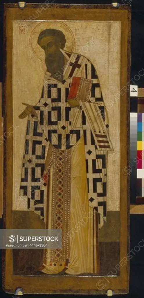 John Merciful of iconostasis, tempera on wood, 123x53, Museum of Tver