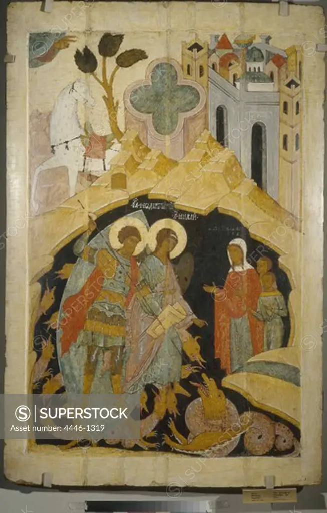 Miracle of Theodore Tiro, 15th Century, tempera on wood, State Russian Museum, St Petersburg