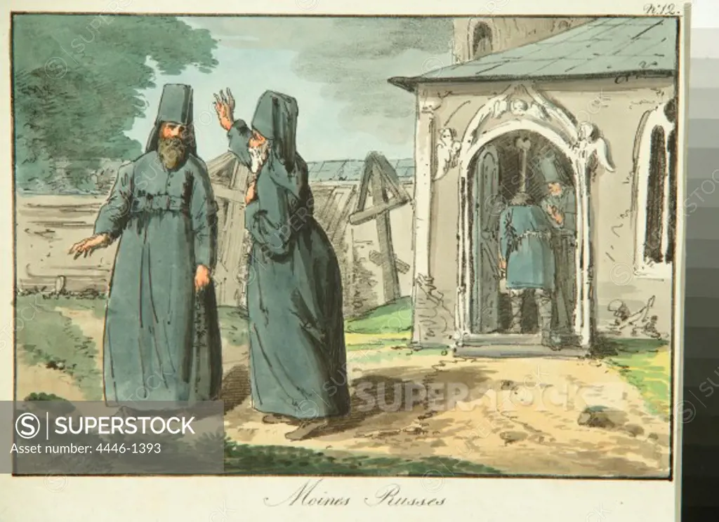 Monks by Houbigant, illustration