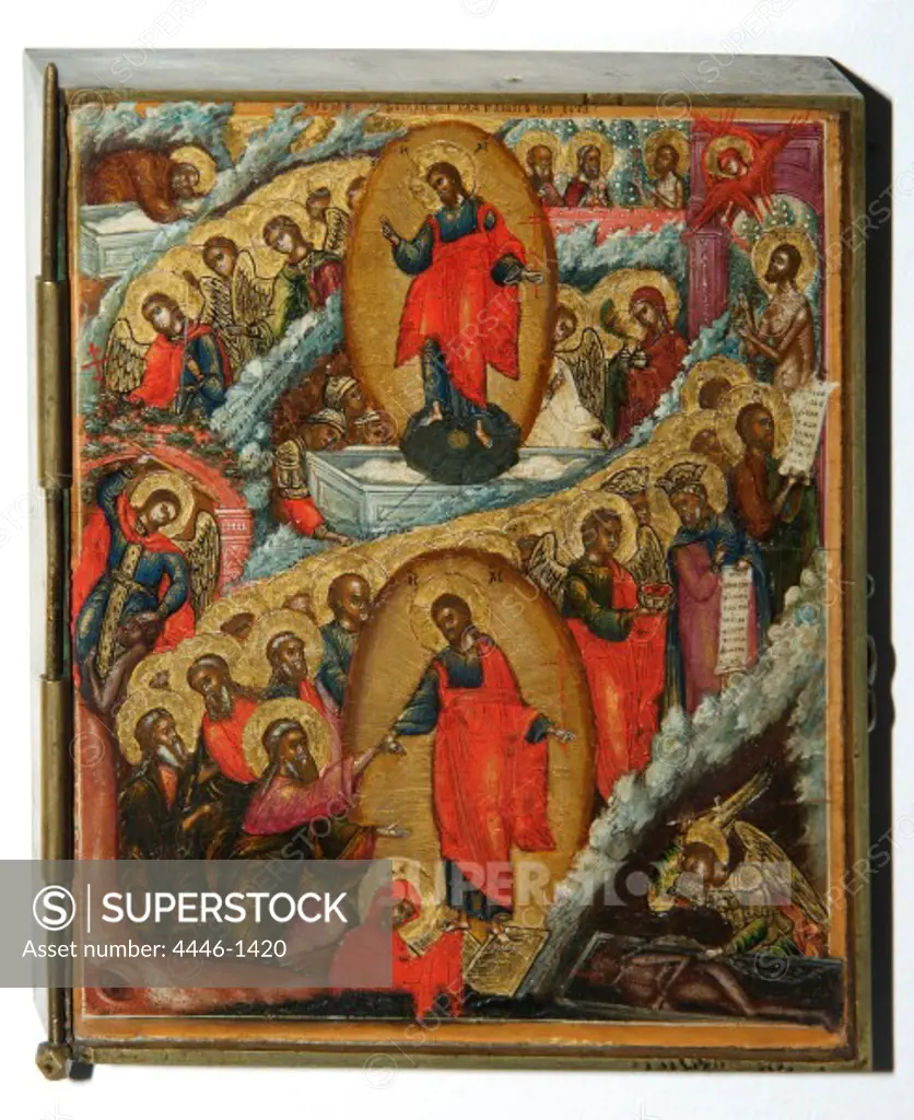 Resurrection - Descension to Hell by Kuzma Poletaev, 1633, tempera on wood, gilding