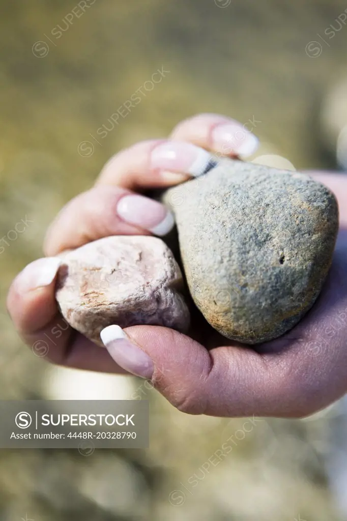 Rocks in a hand