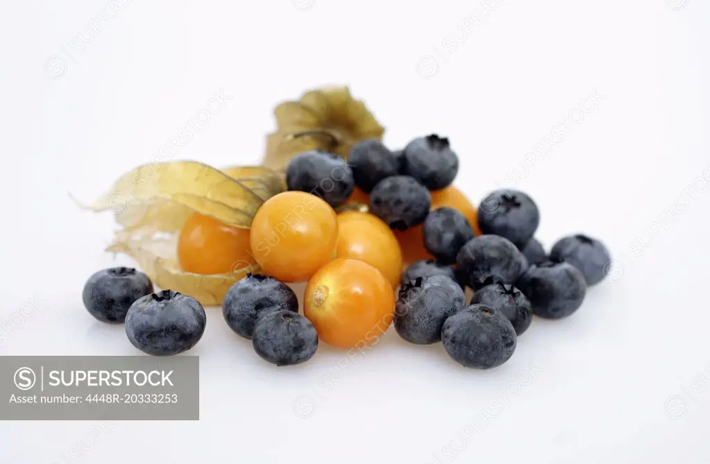Closeup on fruits and berries