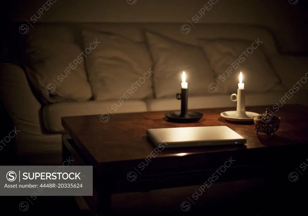 Candlelights on table