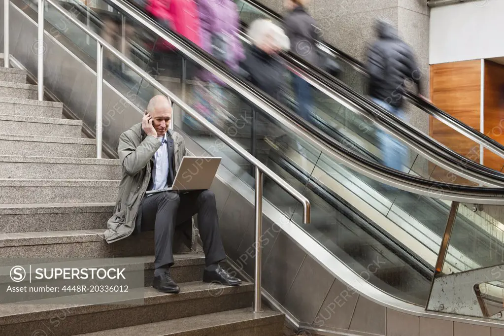 Man in stairs