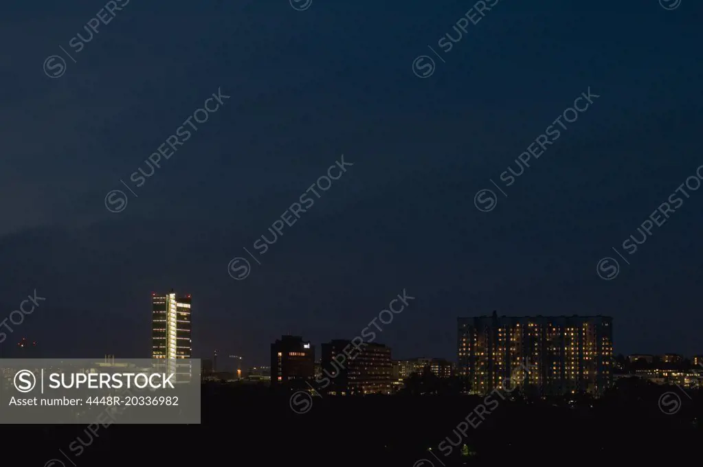City view on night