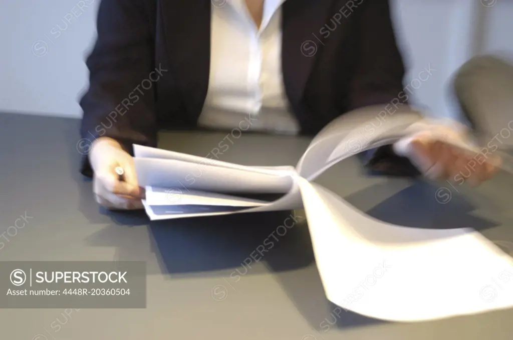 Businesswoman with document