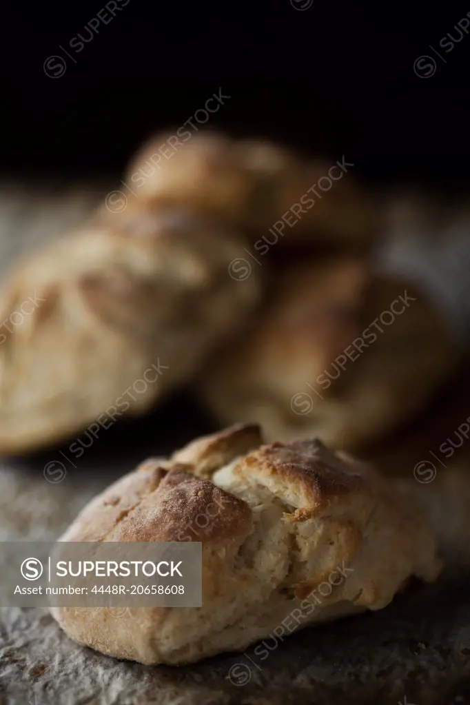 Bread loafs on table