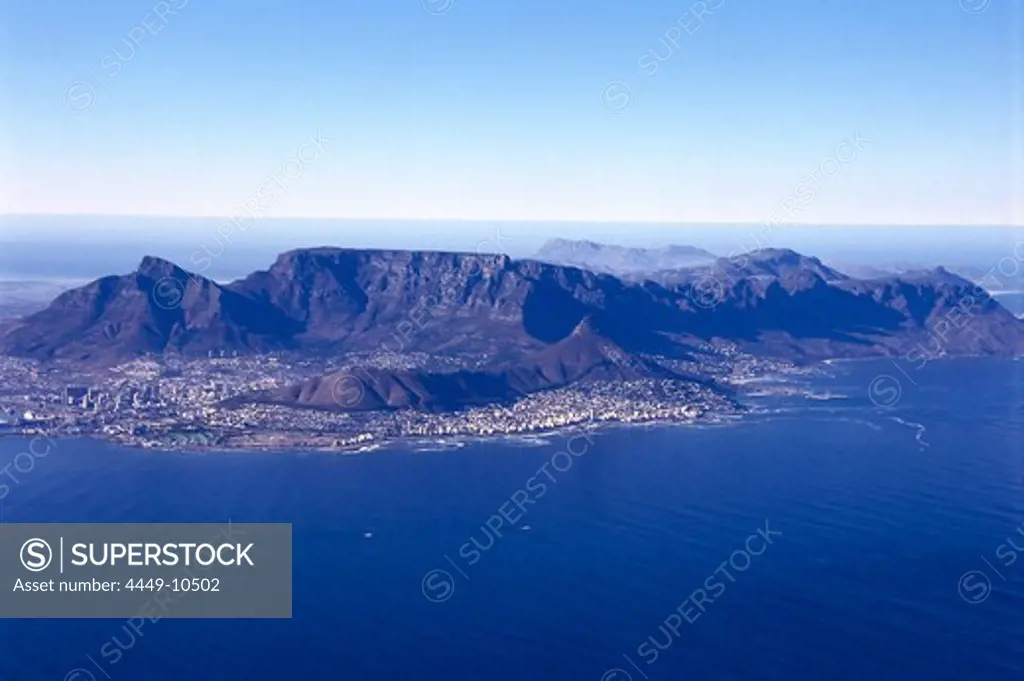 Aerial view of Cape Town and Cape of Good Hope, Cape Town, South Africa, Africa