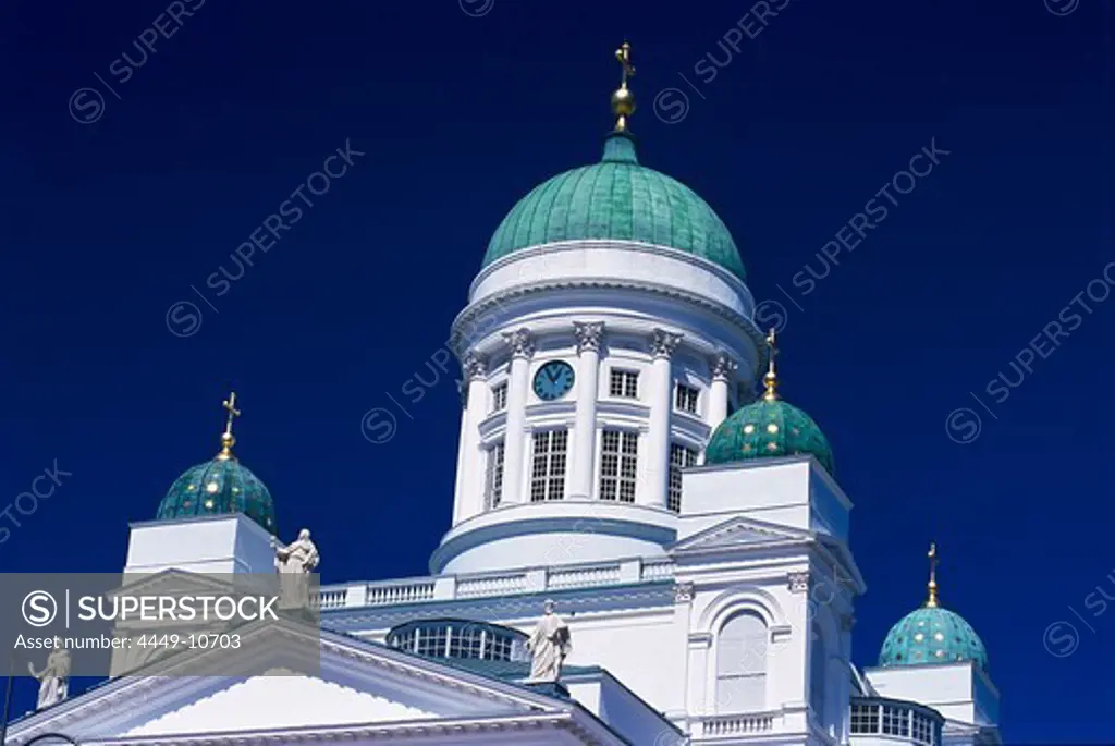 Dome of the Helsinki Cathedral, Helsingin tuomiokirkko, Senate Square, Helsinki, Finland