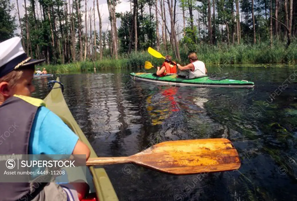 Kayaking down the Krutynia River, Masuria, Poland