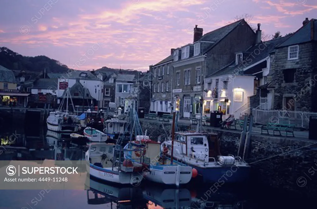 Padstow harbour at night, Cornwall