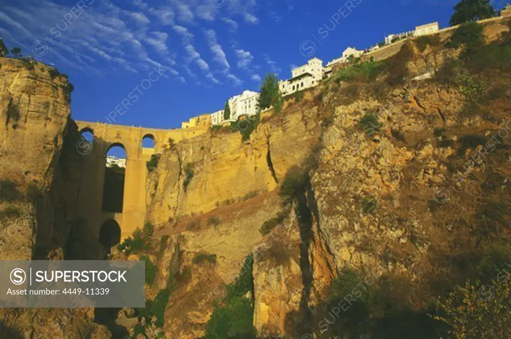 Ronda, Puente Nuevo, Gio Guadalevin Canyon, Province Malaga, Andalusia, Spain