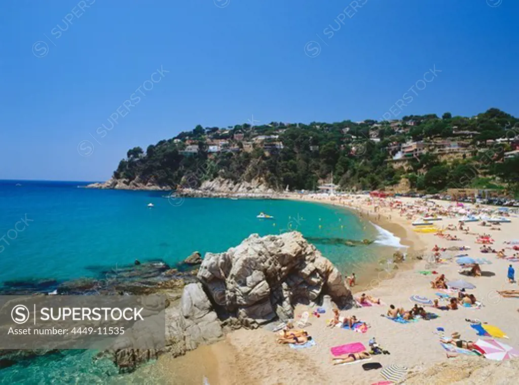 Beach, Platja de Canyenet, near Tossa de Mar, Costa Brava, Province Girona, Catalonia, Spain