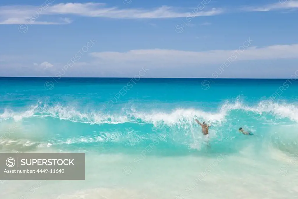 Wave breaking on the beach, Mullet Bay, St. Maarten, Netherlands Antilles
