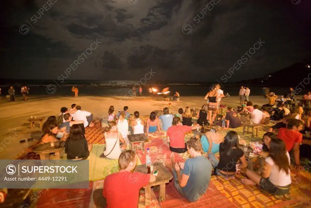 Full Moon Party at beach, Hat Rin Nok, Sunrise Beach, Ko Pha-Ngan, Thailand