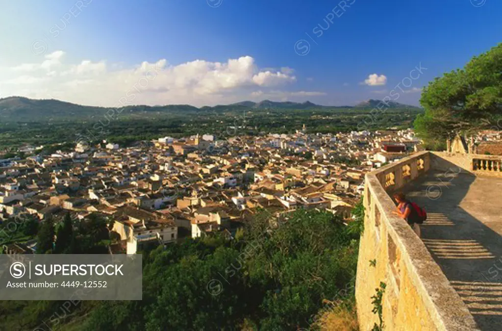 View from the fort over the town of Arta, Mallorca, Spain