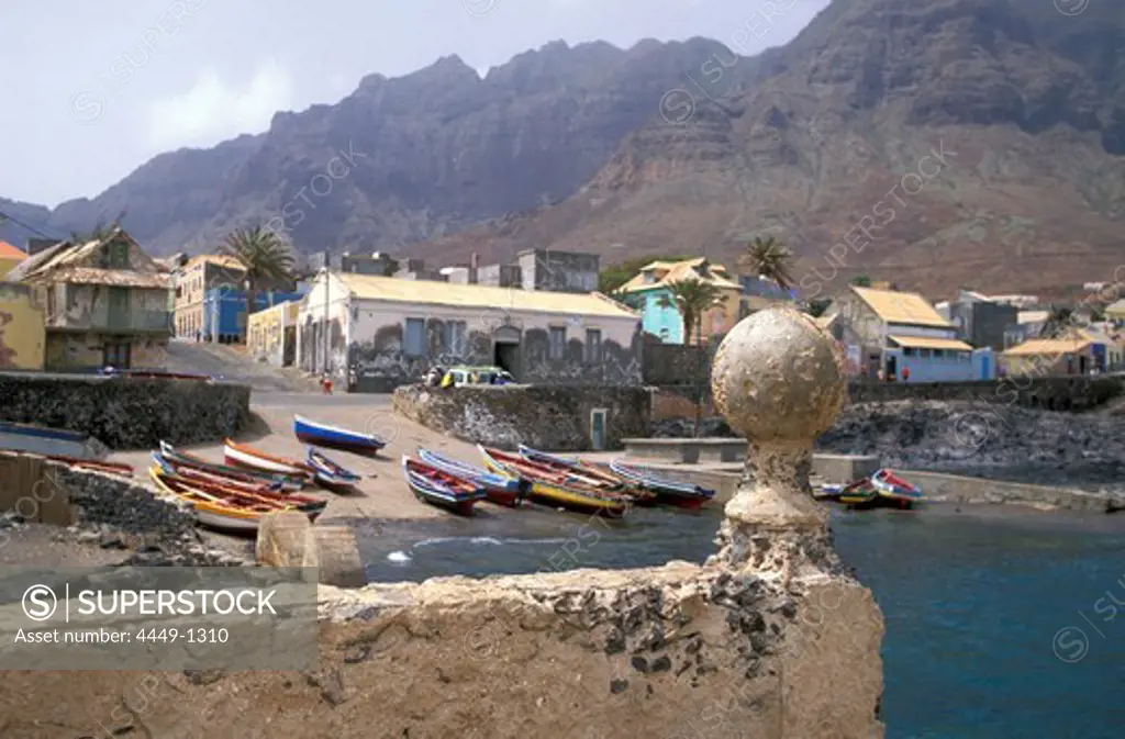 Coastal landscape, Ponta do Sol, Santo Antao, Cape Verde Islands, Africa