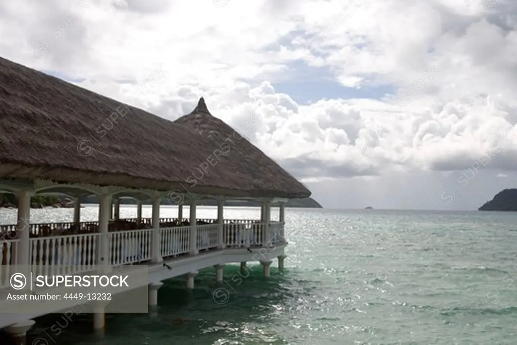 Overwater Restaurant at La Reserve Resort, Anse Petit Cour, Praslin Island, Seychelles