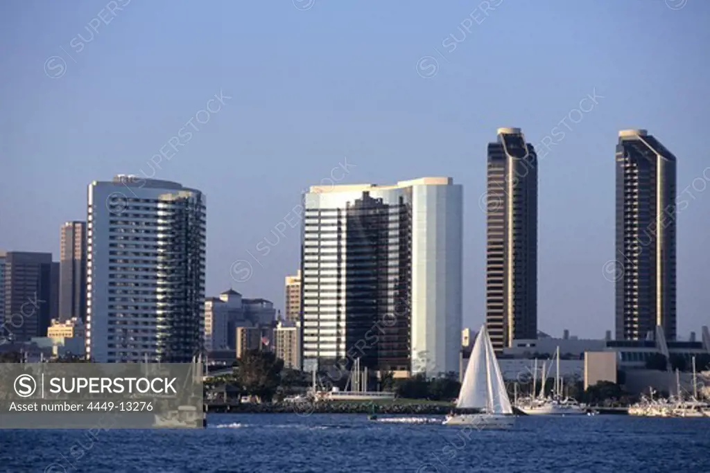 San Diego Skyline, view from Coronado, California, USA