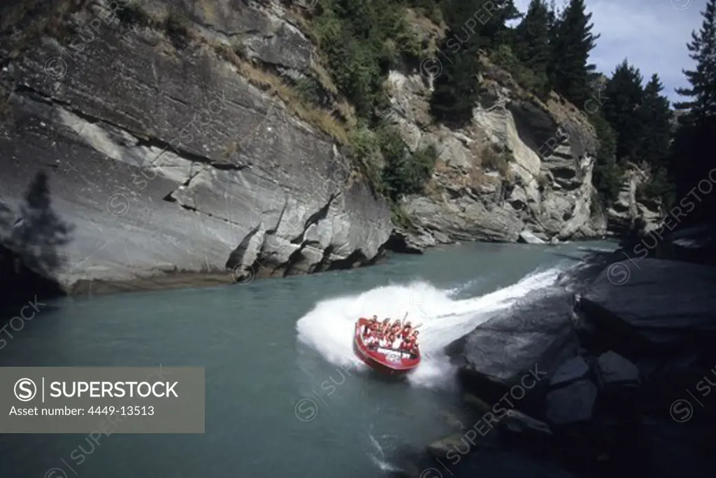 Shotover Jet Jetboat on Shotover River, Near Queenstown, South Island, New Zealand