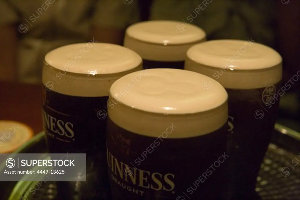 Shamrocks on Draught Guinness, The Harbour Pub, Belturbet, County Cavan, Ireland