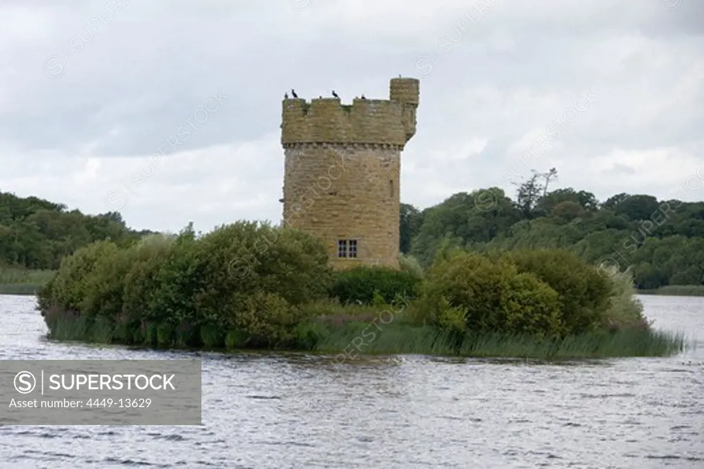Crichton Tower on Gad Island, Lough Erne, County Fermanagh, Northern Ireland