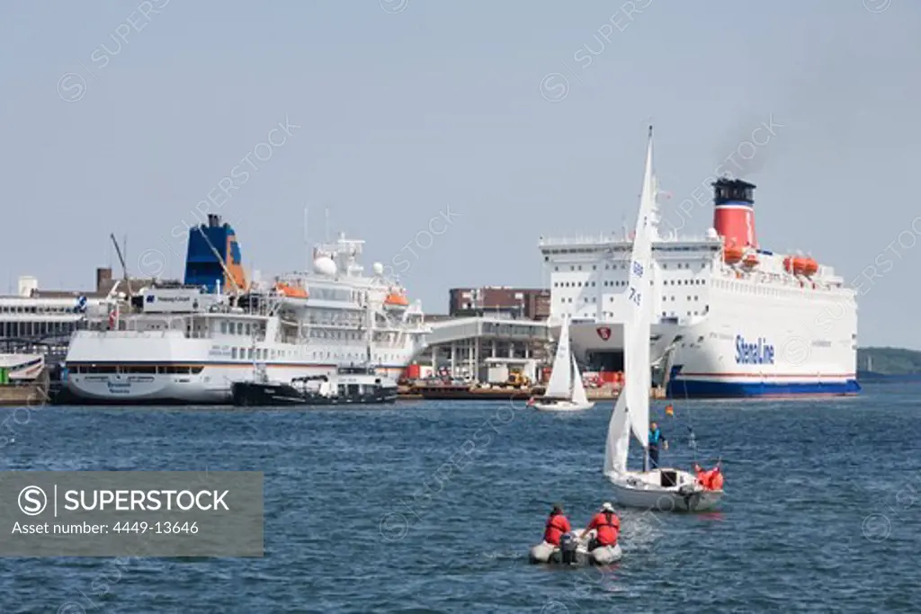 MS Bremen & Stena Scandinavica Ferry at Kiel Pier, Kiel, Schleswig-Holstein, Germany