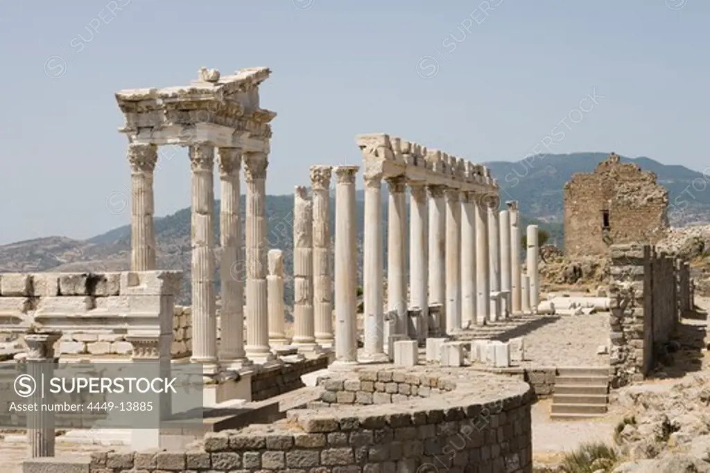 Temple of Trajan Columns, Acropolis, Ancient Pergamum, Bergama, Turkey