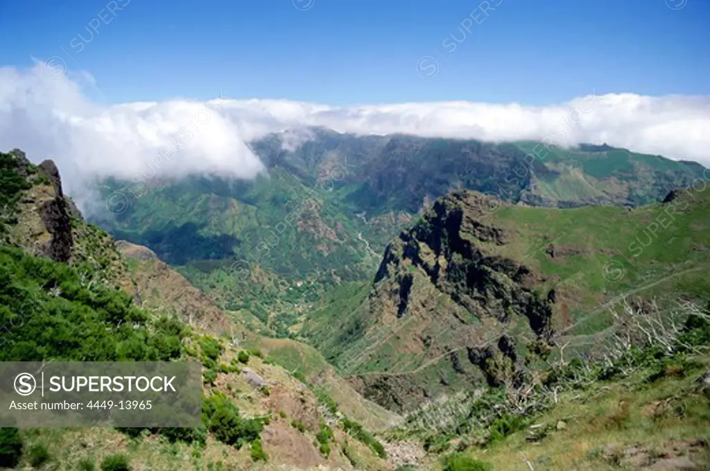 Mountainous countryside in the Madeira, Portugal, Europe