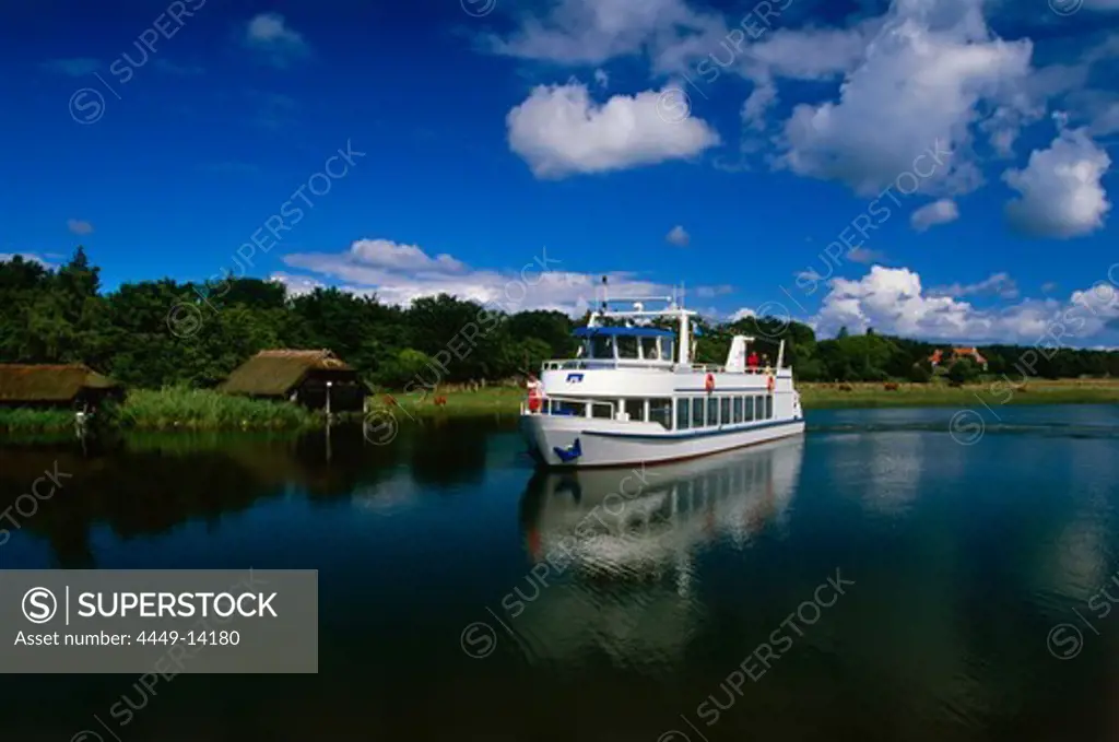 Excursion boat, Prerow, Darss, Mecklenburg-Western Pomerania, Germany