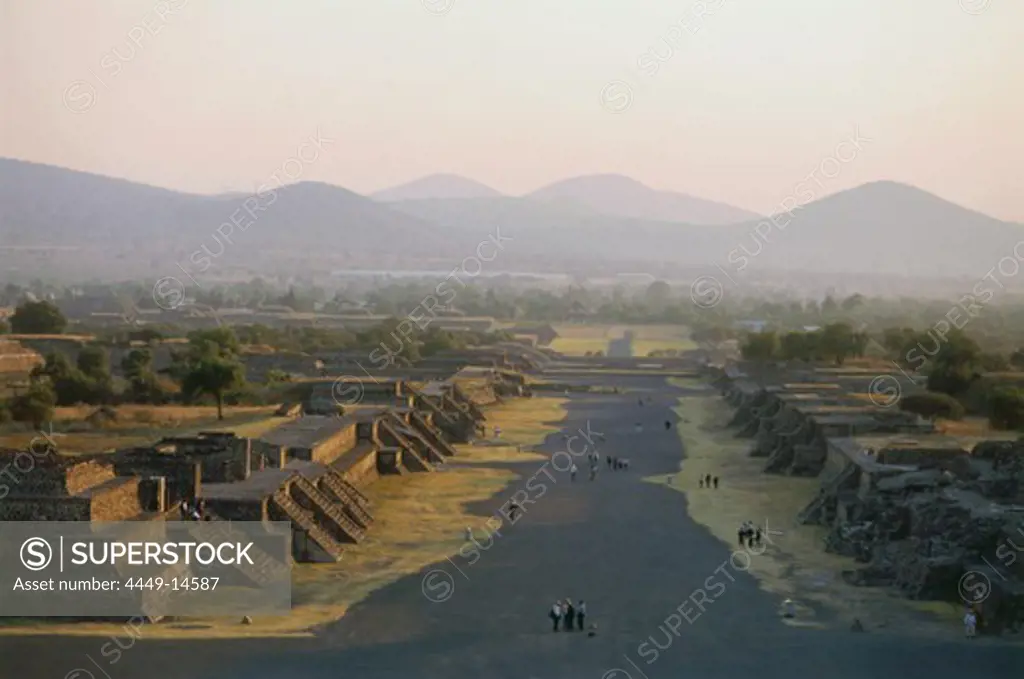Viewn from the pyramid of the moon, Teotihuacan near Mexico City, Mexico