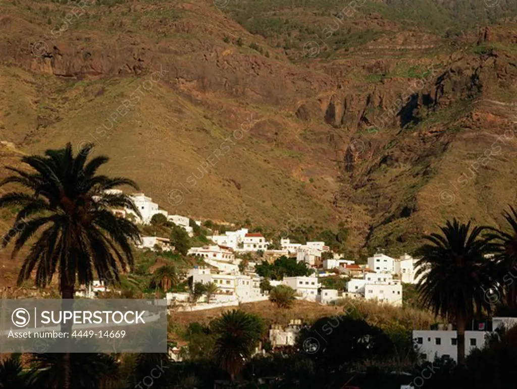 Village El Risco near Agaete, Natural Park Tamadaba, Gran Canaria, Canary Islands, Spain