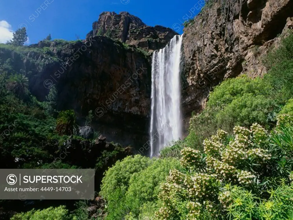 Waterfall Cascada de Soria, Soria, Gran Canaria, Canary Islands, Spain, Cascada de Soria